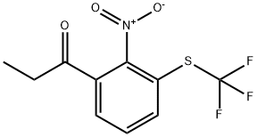 1-(2-Nitro-3-(trifluoromethylthio)phenyl)propan-1-one Structure