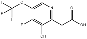 4-Fluoro-3-hydroxy-5-(trifluoromethoxy)pyridine-2-acetic acid Structure