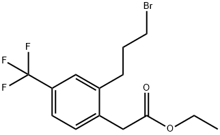 Ethyl 2-(3-bromopropyl)-4-(trifluoromethyl)phenylacetate Structure