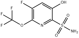 3-Fluoro-5-hydroxy-2-(trifluoromethoxy)pyridine-6-sulfonamide Structure