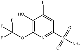 4-Fluoro-3-hydroxy-2-(trifluoromethoxy)pyridine-6-sulfonamide Structure