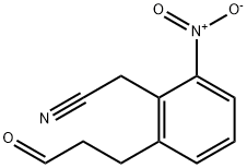 2-Nitro-6-(3-oxopropyl)phenylacetonitrile Structure