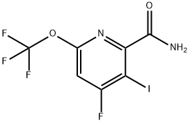 4-Fluoro-3-iodo-6-(trifluoromethoxy)pyridine-2-carboxamide Structure