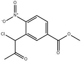 Methyl 3-(1-chloro-2-oxopropyl)-4-nitrobenzoate Structure