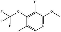 3-Fluoro-2-methoxy-5-methyl-4-(trifluoromethoxy)pyridine 구조식 이미지