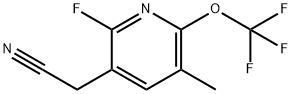 2-Fluoro-5-methyl-6-(trifluoromethoxy)pyridine-3-acetonitrile Structure