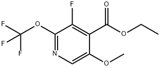 Ethyl 3-fluoro-5-methoxy-2-(trifluoromethoxy)pyridine-4-carboxylate Structure