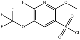 2-Fluoro-6-methoxy-3-(trifluoromethoxy)pyridine-5-sulfonyl chloride Structure