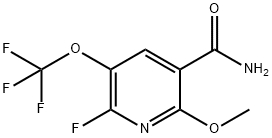 2-Fluoro-6-methoxy-3-(trifluoromethoxy)pyridine-5-carboxamide Structure