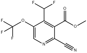 Methyl 2-cyano-4-(difluoromethyl)-5-(trifluoromethoxy)pyridine-3-carboxylate Structure