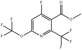 Methyl 4-fluoro-6-(trifluoromethoxy)-2-(trifluoromethyl)pyridine-3-carboxylate Structure