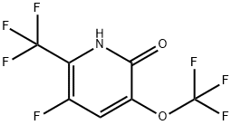 5-Fluoro-2-hydroxy-3-(trifluoromethoxy)-6-(trifluoromethyl)pyridine Structure