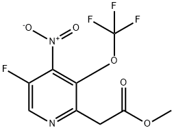 Methyl 5-fluoro-4-nitro-3-(trifluoromethoxy)pyridine-2-acetate Structure