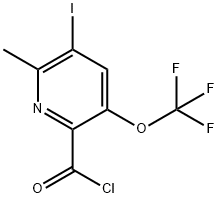 3-Iodo-2-methyl-5-(trifluoromethoxy)pyridine-6-carbonyl chloride Structure