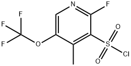 2-Fluoro-4-methyl-5-(trifluoromethoxy)pyridine-3-sulfonyl chloride Structure