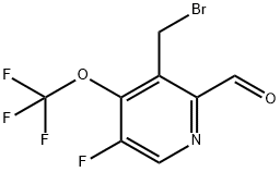 3-(Bromomethyl)-5-fluoro-4-(trifluoromethoxy)pyridine-2-carboxaldehyde Structure