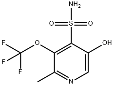 5-Hydroxy-2-methyl-3-(trifluoromethoxy)pyridine-4-sulfonamide Structure