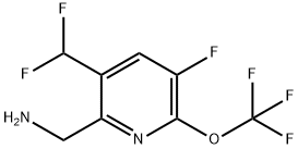 2-(Aminomethyl)-3-(difluoromethyl)-5-fluoro-6-(trifluoromethoxy)pyridine Structure