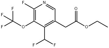 Ethyl 4-(difluoromethyl)-2-fluoro-3-(trifluoromethoxy)pyridine-5-acetate Structure