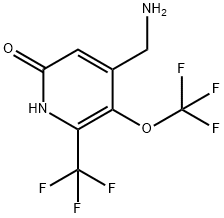 4-(Aminomethyl)-6-hydroxy-3-(trifluoromethoxy)-2-(trifluoromethyl)pyridine Structure