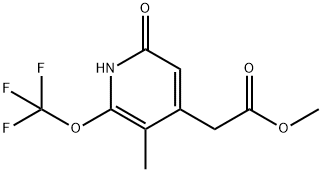 Methyl 6-hydroxy-3-methyl-2-(trifluoromethoxy)pyridine-4-acetate Structure