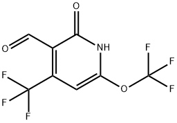 2-Hydroxy-6-(trifluoromethoxy)-4-(trifluoromethyl)pyridine-3-carboxaldehyde Structure