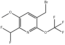 5-(Bromomethyl)-2-(difluoromethyl)-3-methoxy-6-(trifluoromethoxy)pyridine 구조식 이미지