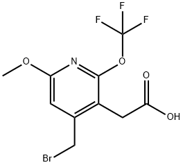 4-(Bromomethyl)-6-methoxy-2-(trifluoromethoxy)pyridine-3-acetic acid Structure