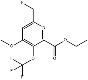 Ethyl 6-(fluoromethyl)-4-methoxy-3-(trifluoromethoxy)pyridine-2-carboxylate Structure