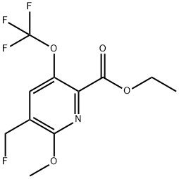 Ethyl 3-(fluoromethyl)-2-methoxy-5-(trifluoromethoxy)pyridine-6-carboxylate Structure