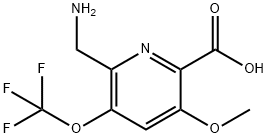 2-(Aminomethyl)-5-methoxy-3-(trifluoromethoxy)pyridine-6-carboxylic acid Structure