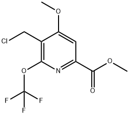 Methyl 3-(chloromethyl)-4-methoxy-2-(trifluoromethoxy)pyridine-6-carboxylate Structure