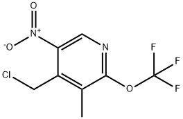 4-(Chloromethyl)-3-methyl-5-nitro-2-(trifluoromethoxy)pyridine Structure