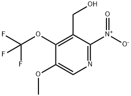 5-Methoxy-2-nitro-4-(trifluoromethoxy)pyridine-3-methanol Structure