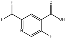 4-Pyridinecarboxylic acid, 2-(difluoromethyl)-5-fluoro- Structure