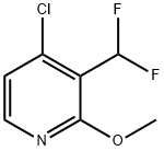 Pyridine, 4-chloro-3-(difluoromethyl)-2-methoxy- Structure