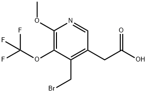 4-(Bromomethyl)-2-methoxy-3-(trifluoromethoxy)pyridine-5-acetic acid Structure