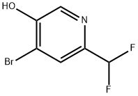 3-Pyridinol, 4-bromo-6-(difluoromethyl)- Structure