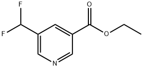 3-Pyridinecarboxylic acid, 5-(difluoromethyl)-, ethyl ester Structure