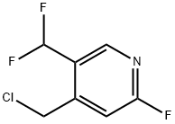 Pyridine, 4-(chloromethyl)-5-(difluoromethyl)-2-fluoro- Structure