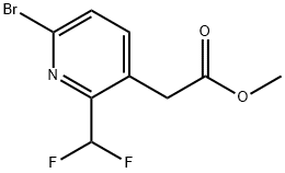 Methyl 6-bromo-2-(difluoromethyl)pyridine-3-acetate Structure