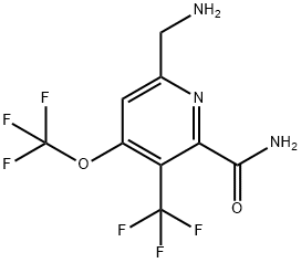 6-(Aminomethyl)-4-(trifluoromethoxy)-3-(trifluoromethyl)pyridine-2-carboxamide Structure