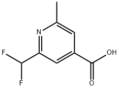 4-Pyridinecarboxylic acid, 2-(difluoromethyl)-6-methyl- 구조식 이미지