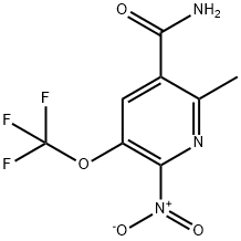 2-Methyl-6-nitro-5-(trifluoromethoxy)pyridine-3-carboxamide Structure