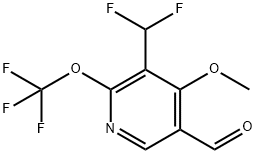 3-(Difluoromethyl)-4-methoxy-2-(trifluoromethoxy)pyridine-5-carboxaldehyde Structure