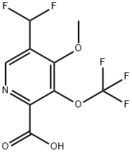 5-(Difluoromethyl)-4-methoxy-3-(trifluoromethoxy)pyridine-2-carboxylic acid Structure