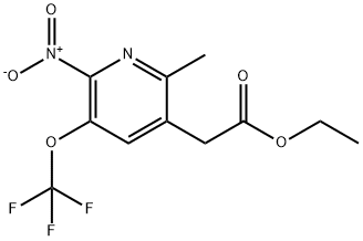 Ethyl 2-methyl-6-nitro-5-(trifluoromethoxy)pyridine-3-acetate Structure