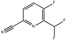 2-Pyridinecarbonitrile, 6-(difluoromethyl)-5-fluoro- 구조식 이미지