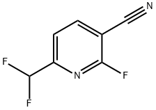 3-Pyridinecarbonitrile, 6-(difluoromethyl)-2-fluoro- 구조식 이미지