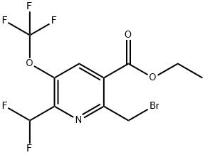 Ethyl 2-(bromomethyl)-6-(difluoromethyl)-5-(trifluoromethoxy)pyridine-3-carboxylate Structure